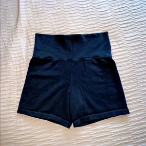 black priscilla biker shorts